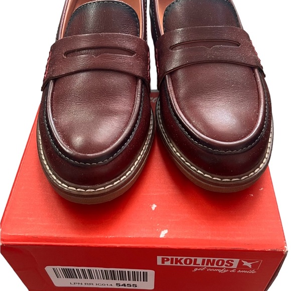 PIKOLINOS ALDAYA W8J-3541 GARNET Leather Loafers - BRAND NEW IN BOX sz 36/6 - Picture 6 of 11
